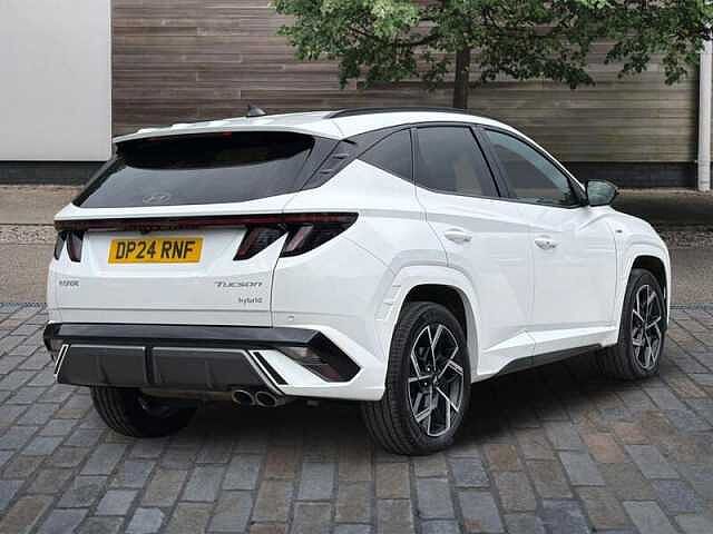 Hyundai TUCSON 1.6 T-GDi N Line SUV 5dr Petrol Hybrid Auto Euro 6 (s/s) (215 ps) White