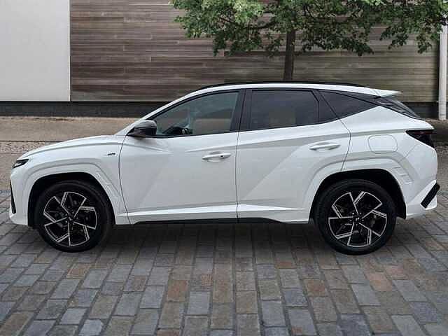 Hyundai TUCSON 1.6 T-GDi N Line SUV 5dr Petrol Hybrid Auto Euro 6 (s/s) (215 ps) White